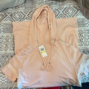 Michael Kors powder blush dress with hoodie